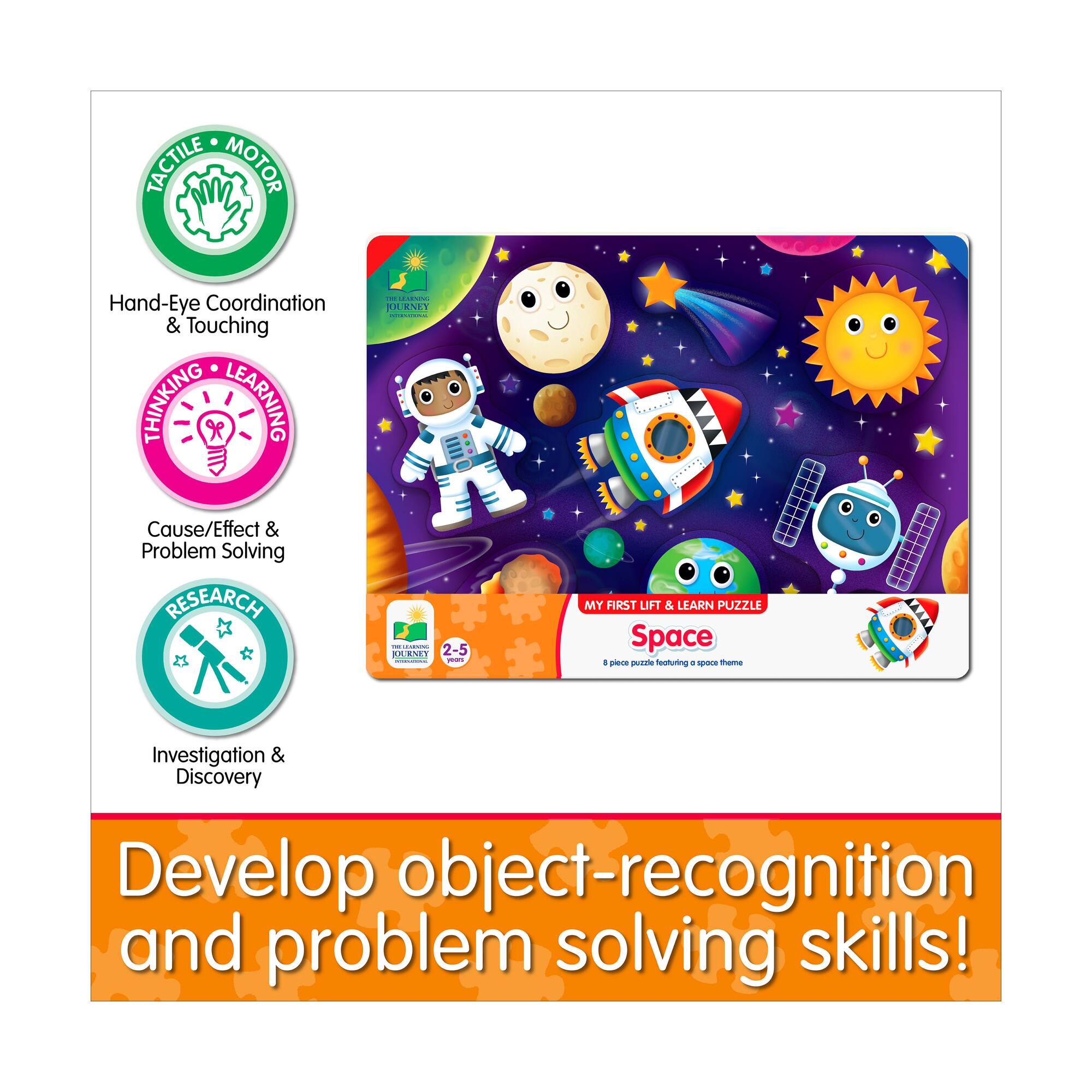 My First Lift & Learn Puzzle - Space: 8 Pcs